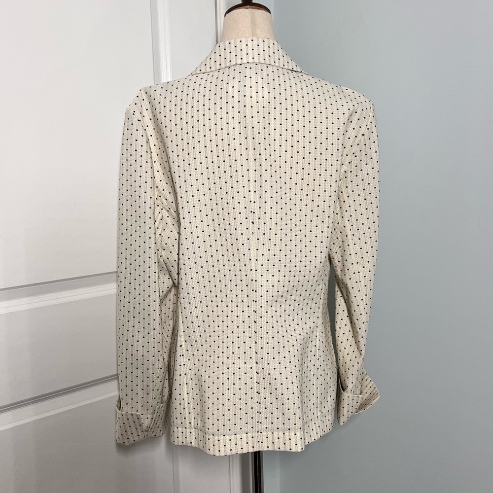 Lafayette 148 New York navy polka dot jacket size 10 - Picture 10 of 16